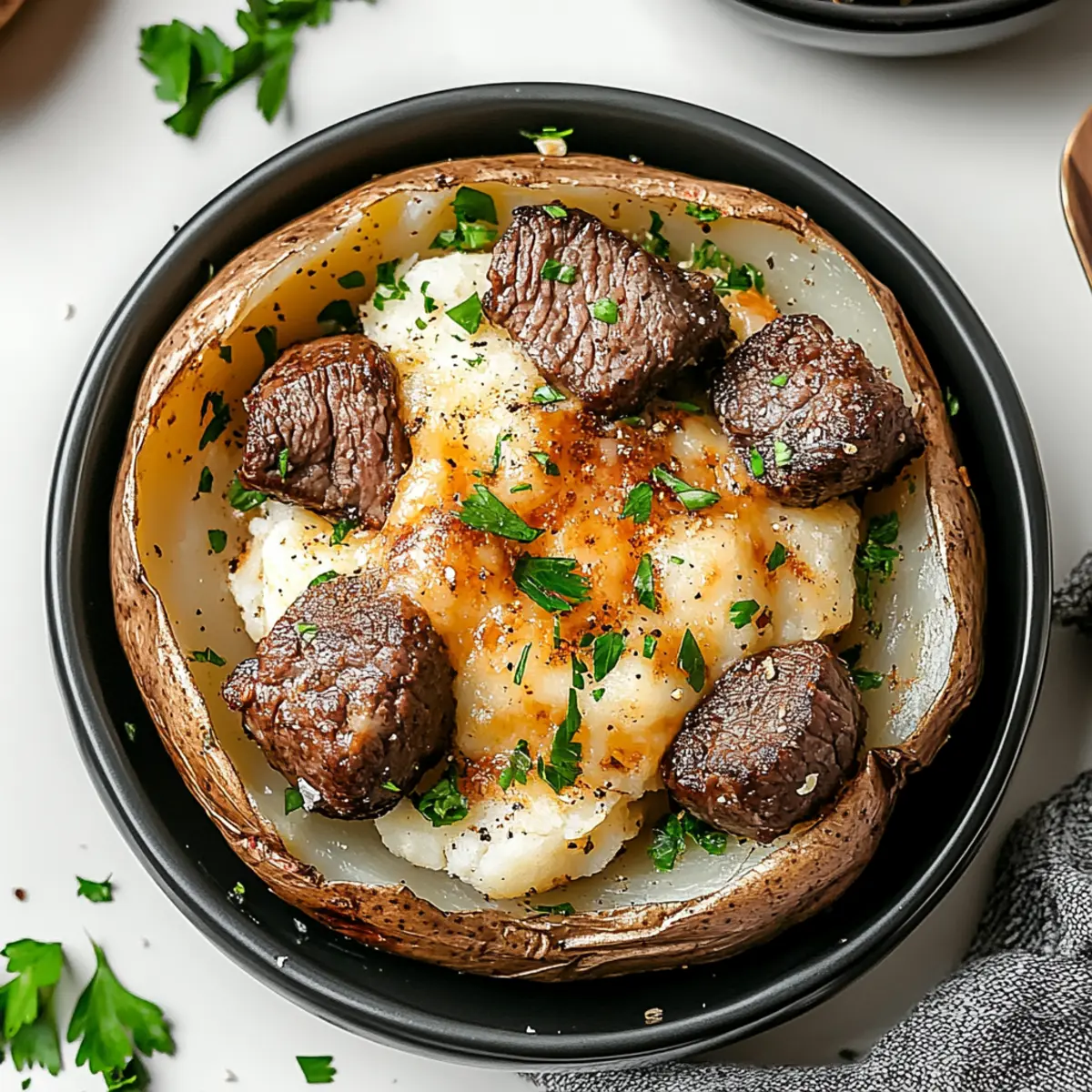 Loaded Baked Potato with Juicy Steak Bites: Ultimate Comfort Food 1