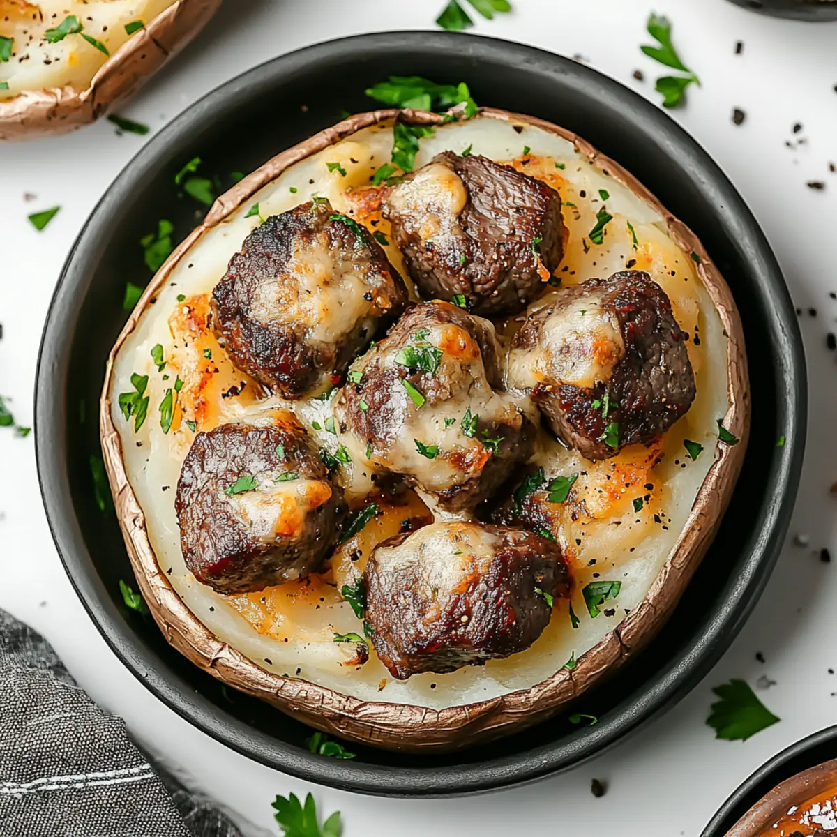 Loaded Baked Potato with Juicy Steak Bites: Ultimate Comfort Food 2