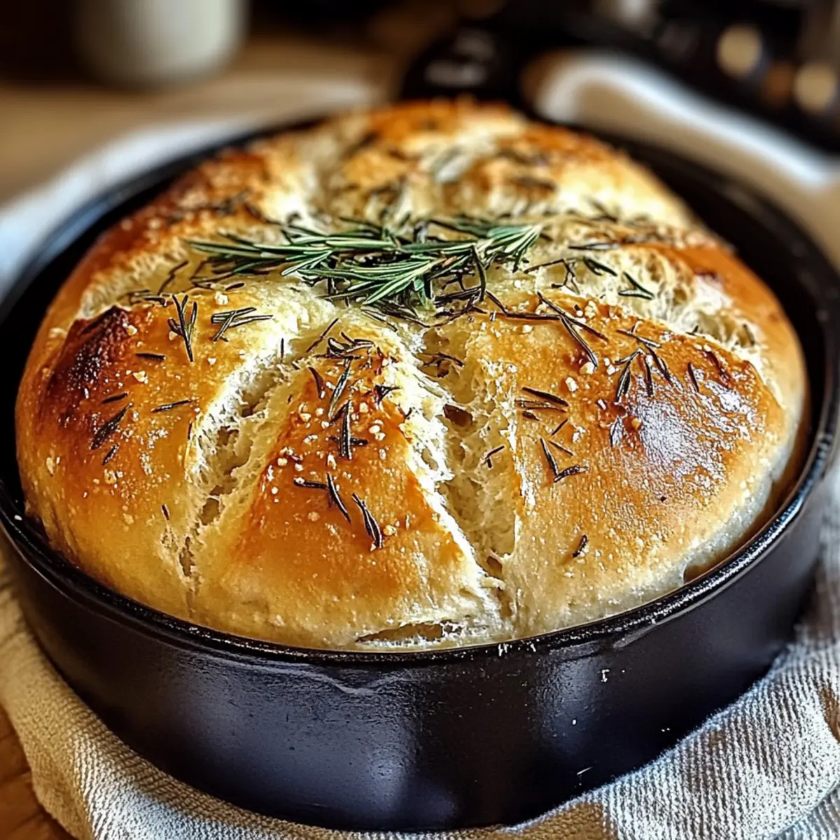 Irresistibly Easy Rustic No-Knead Rosemary Garlic Bread Recipe 8 Rustic No-Knead Rosemary Garlic Bread