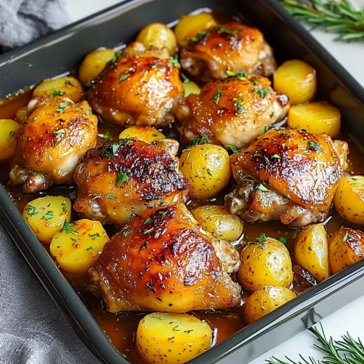 Crispy & Juicy Oven-Roasted Chicken Thighs with Potatoes Delight 20 Oven-Roasted Chicken Thighs with Potatoes: Crispy & Juicy Delight